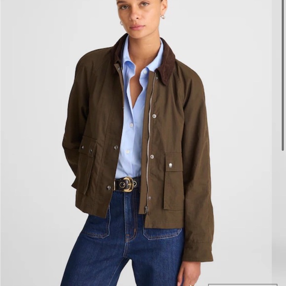 Madewell Jackets & Blazers - NWT Madewell Waxed Zip-Front Jacket size M